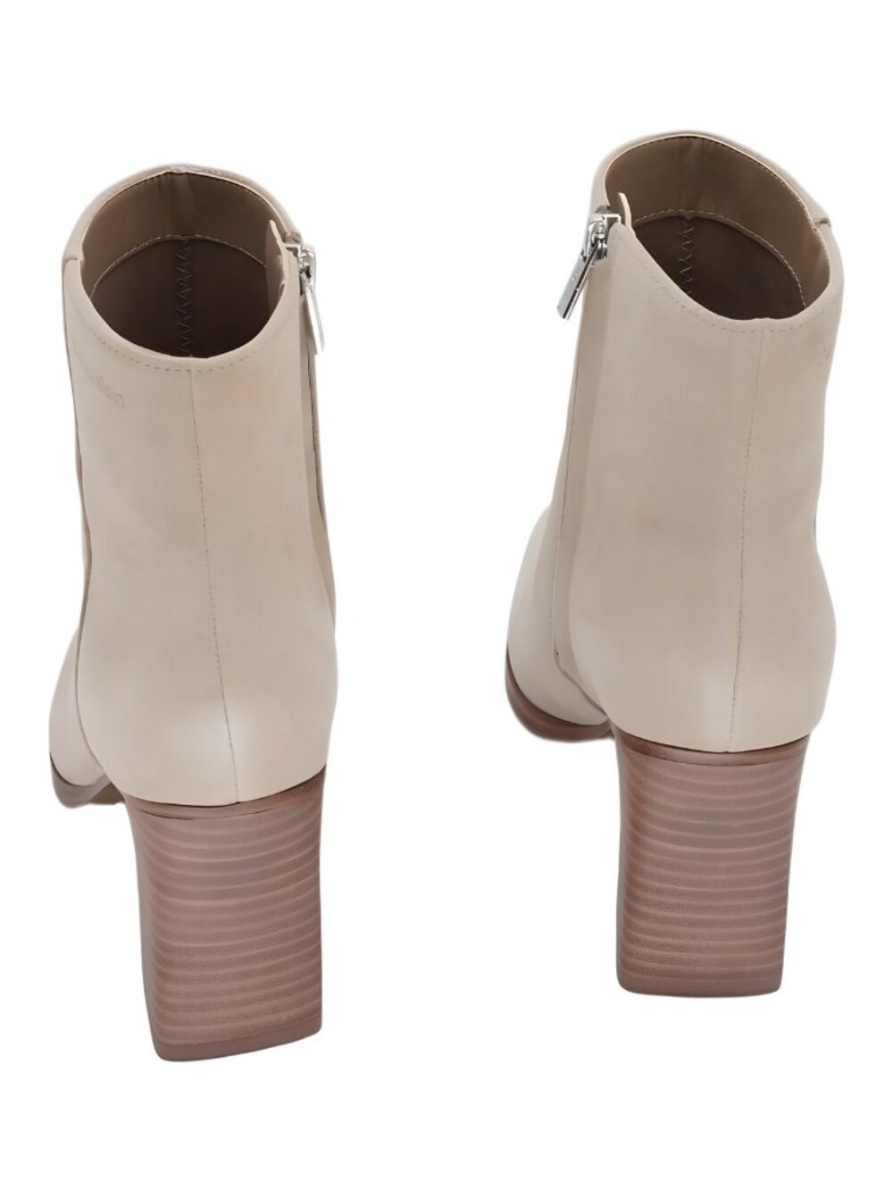 Calvin Klein Women's Dezzi 3 Inch Block Heeled Bootie Light Natural Tan Size 8M - Picture 3 of 6
